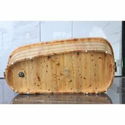 Alfi Trade 61'' Free Standing Cedar Wooden Bathtub With Chrome Tub Filler -Bathroom Supplies Sales 2024 ALF KECYEIRL2AHYKJZAGFZN