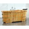 Alfi Trade 61'' Free Standing Cedar Wooden Bathtub With Chrome Tub Filler -Bathroom Supplies Sales 2024 ALF RGANA1MZGLLMMCDGEF0W