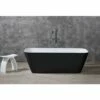 Alfi Trade 67'' Black And White Matte Rectangular Solid Surface Resin Soaking Bathtub -Bathroom Supplies Sales 2024 ALF XMQJDST7CH7D3LFFBB5S