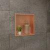 Alfi Trade 12'' X 12'' Brushed Copper PVD Stainless Steel Square Single Shelf Shower Niche