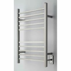 Amba Products Amba RSWH-B Hardwired Radiant Square Towel Warmer, Brushed Finish -Bathroom Supplies Sales 2024 AMB AMBA RADIANT SQUARE HARDWIRED BRUSHED STOCK 02