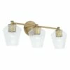 Capital Lighting 3-Light Vanity In Aged Brass With Clear Fluted Glass -Bathroom Supplies Sales 2024 CAP 141431AD 507 800X800