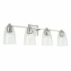 Capital Lighting Laurent 4-Light Vanity In Polished Nickel With Clear Glass -Bathroom Supplies Sales 2024 CAP 141841PN 509 800X800