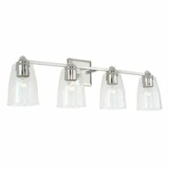 Capital Lighting Laurent 4-Light Vanity In Polished Nickel With Clear Glass