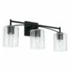 Capital Lighting Peyton 3-Light Vanity In Matte Black With Clear Seeded Glass -Bathroom Supplies Sales 2024 CAP 142031MB 510 800X800