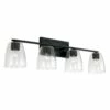Capital Lighting Sylvia 4-Light Vanity In Matte Black With Clear Seeded Glass -Bathroom Supplies Sales 2024 CAP 142341MB 488 800X800