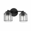 Capital Lighting Harmon 2-Light Vanity In Matte Black With Clear Seeded Glass -Bathroom Supplies Sales 2024 CAP 142921MB 516 800X800