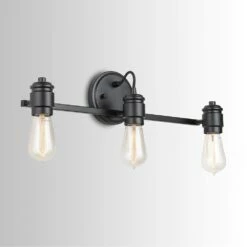 Capital Lighting 3-Light Vanity With Matte Black Finish -Bathroom Supplies Sales 2024 CAP 9D343A HERO