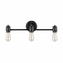 Capital Lighting 3-Light Vanity With Matte Black Finish -Bathroom Supplies Sales 2024 CAP 9D343A OFF