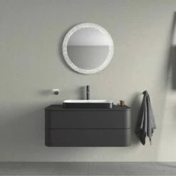Duravit Happy D.2 Plus Washbowl White|Anthracite -Bathroom Supplies Sales 2024 DRV DURAVIT HAPPY D2 PLUS 2283712 72