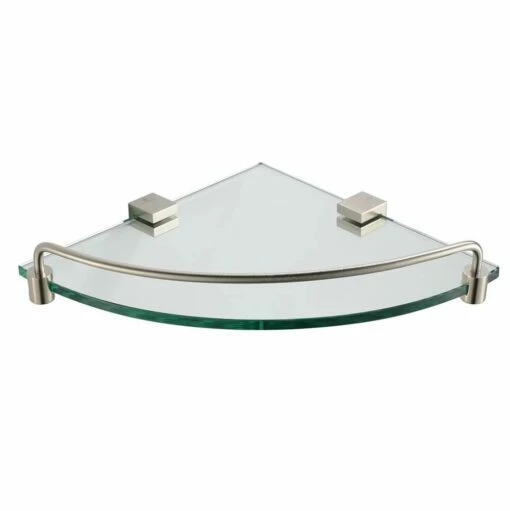 Fresca Bath Fresca Ottimo Corner Glass Shelf - Brushed Nickel 3 Fresca Bath Fresca Ottimo Corner Glass Shelf - Brushed Nickel -Bathroom Supplies Sales 2024 FRA FAC0448BN