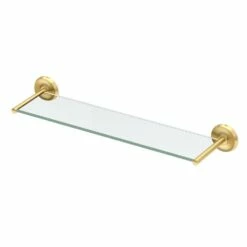 Gatco Designer II 20.13'' L Glass Shelf, Brushed Brass