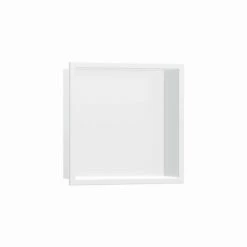 Hansgrohe XtraStoris Original Wall Niche With Integrated Frame 12''x 12''x 4'' In Matte White