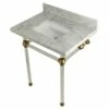 Kingston Brass Templeton 30'' X 22'' Carrara Marble Vanity Top With Clear Acrylic Console Legs, Carrara Marble/Brushed Brass 1 Kingston Brass Templeton 30'' X 22'' Carrara Marble Vanity Top With Clear Acrylic Console Legs, Carrara Marble/Brushed Brass -Bathroom Supplies Sales 2024 KIB BABI4QYM9GUUIEKO2Q26