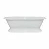 Kingston Brass Aqua Eden 72-Inch Cast Iron Double Ended Pedestal Tub (No Faucet Drillings), White