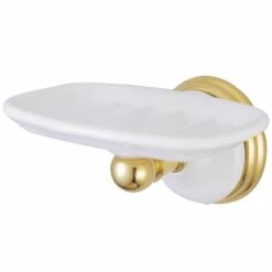 Kingston Brass Victorian Wall-Mount Soap Dish, Polished Brass