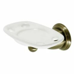 Kingston Brass Heritage Toothbrush And Tumbler Holder, Antique Brass