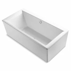 Kohler Stargaze® 60'' X 34'' Freestanding Bath With Straight Shroud And Center Drain