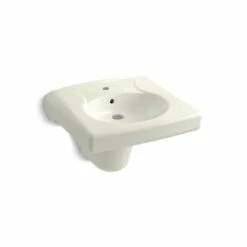 Kohler Brenham™ Wall-mounted Or Concealed Carrier Arm Mounted Commercial Bathroom Sink And Shroud With Single Faucet Hole