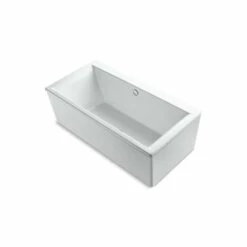 Kohler Stargaze® 72'' X 36'' Freestanding Bath With Straight Shroud And Center Drain