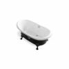 Kohler Artifacts™ 66-1/8'' X 32-1/2'' Freestanding Bath With Iron Black Exterior And Decorative Border -Bathroom Supplies Sales 2024 KOL ZAC71802 RGB