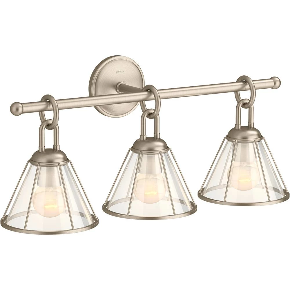 Kohler Terret 24-in Three-light Sconce 3 Kohler Terret 24-in Three-light Sconce