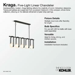 Kohler Kraga 45-in Five-light Linear Chandelier 6 Kohler Kraga 45-in Five-light Linear Chandelier -Bathroom Supplies Sales 2024 KOL aad57532
