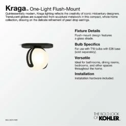 Kohler Kraga One-light Flush-mount -Bathroom Supplies Sales 2024 KOL aad57535