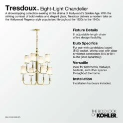 Kohler Tresdoux Eight-light Chandelier -Bathroom Supplies Sales 2024 KOL aad58288