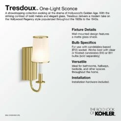 Kohler Tresdoux One-light Sconce -Bathroom Supplies Sales 2024 KOL aad58293