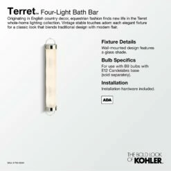 Kohler Terret 31.5-in Four-light Bath Bar -Bathroom Supplies Sales 2024 KOL aad59831
