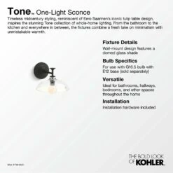 Kohler Tone 7 In. One-Light Sconce 13 Kohler Tone 7 In. One-Light Sconce -Bathroom Supplies Sales 2024 KOL aad95068