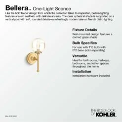 Kohler Bellera™ 13-1/2'' One-Light Sconce 8 Kohler Bellera™ 13-1/2'' One-Light Sconce -Bathroom Supplies Sales 2024 KOL aad97867