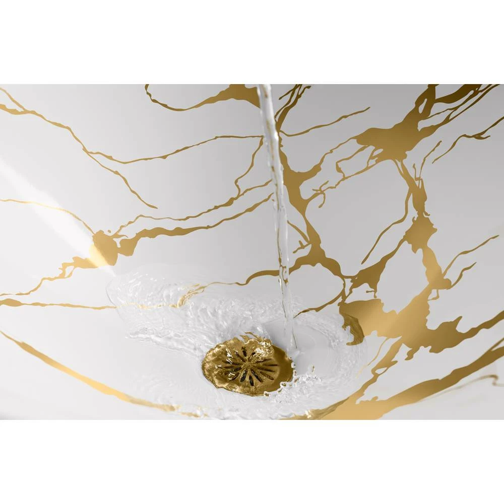 Kohler Aureus 16-3/4'' Round Semi-Recessed Vessel Bathroom Sink, No Overflow 6 Kohler Aureus 16-3/4'' Round Semi-Recessed Vessel Bathroom Sink, No Overflow - Image 4