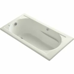 Kohler Devonshire® 60'' X 32'' Heated BubbleMassage™ Air Bath With Bask®, End Drain