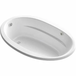 Kohler Sunward® 66'' X 42'' Heated BubbleMassage™ Air Bath With Bask®, End Drain