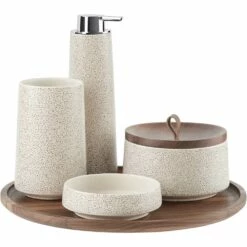 Kohler Bente® Five-piece Accessory Set, Oyster Pearl