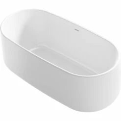 Kohler Ceric 60-in X 29-in Freestanding Bath With Center Toe-tap Drain