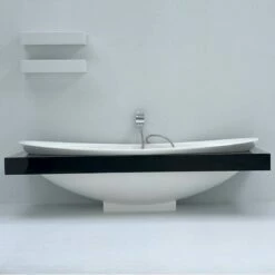 Lacava Soaking Bath Tub With Floor Bracket, White Acrylic, 76''W, 33 1/8''D, 22 7/8''H, 265 Lbs, Drain/trap Assembly Not Included.
