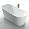 Lacava Free-standing Soaking Bathtub Made Of Luster White Acrylic With An Overflow And Polished Chrome Drain, Net Weight 130 Lbs, Water Capacity 77 Gal. -Bathroom Supplies Sales 2024 LAV TUB15 001
