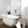 Lacava Free-standing Soaking Bathtub Made Of Luster White Acrylic With An Overflow And Polished Chrome Drain, Net Weight 84 Lbs, Water Capacity 58 Gal. -Bathroom Supplies Sales 2024 LAV TUB17 3