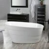 Lacava Free-standing Soaking Bathtub Made Of Luster White Acrylic With An Overflow And Polished Chrome Drain, Net Weight 88 Lbs, Water Capacity 62 Gal. -Bathroom Supplies Sales 2024 LAV TUB18