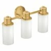 Moen 3-Light Dual-Mount Bath Bathroom Vanity Fixture With Frosted Glass In Brushed Gold -Bathroom Supplies Sales 2024 MOE bqddt5e8gw6k409pr4y8
