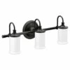 Moen Belfield 3-Light Dual-Mount Bath Bathroom Vanity Fixture With Frosted Glass, Matte Black -Bathroom Supplies Sales 2024 MOE hhdfm7o6hprk08wdou9m