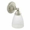 Moen Brantford 1-Light Dual-Mount Bath Bathroom Vanity Fixture With Frosted Glass, Brushed Nickel
