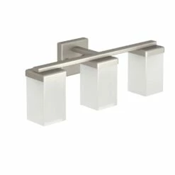 Moen 90 Degree 3-Light Dual-Mount Bath Bathroom Vanity Fixture With Frosted Glass, Brushed Nickel -Bathroom Supplies Sales 2024 MOE yb8863bn