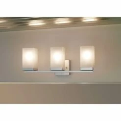 Moen 90 Degree 3-Light Dual-Mount Bath Bathroom Vanity Fixture With Frosted Glass, Brushed Nickel -Bathroom Supplies Sales 2024 MOE yb8863bn glam1