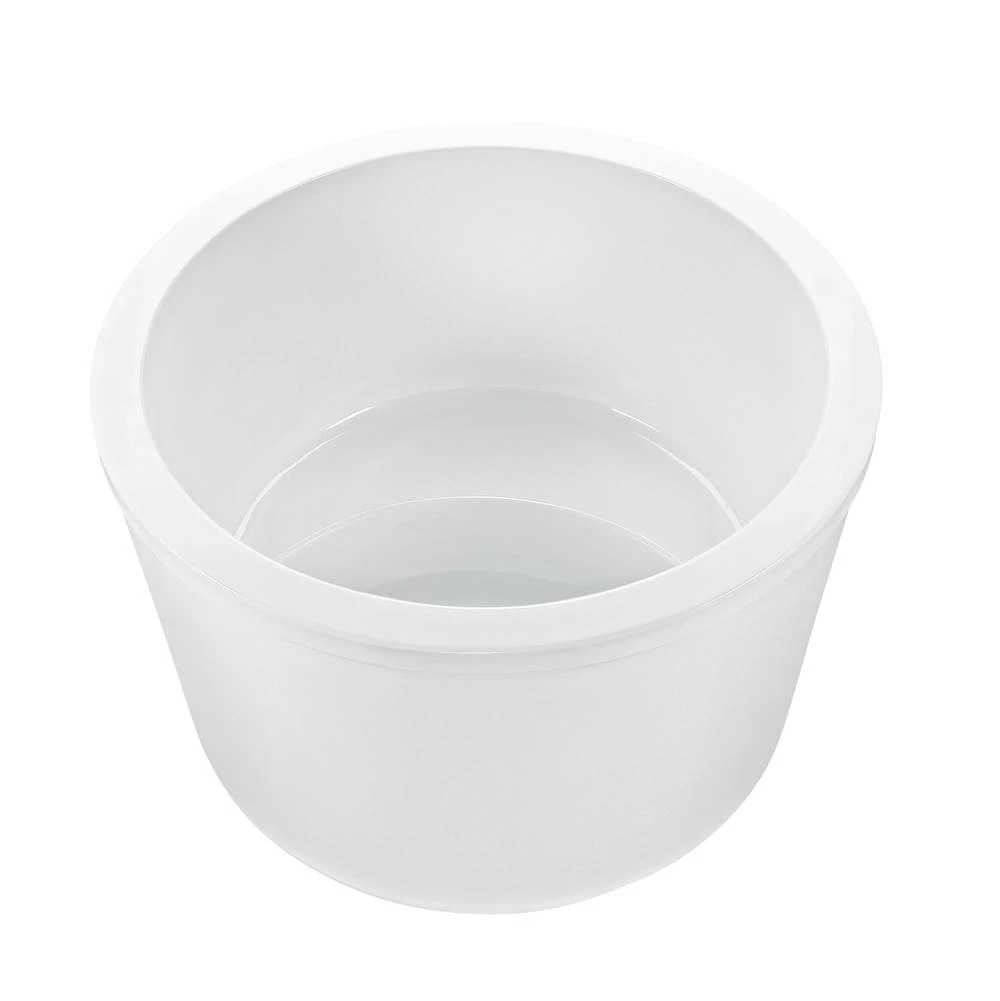 MTI Baths Jasmine 2 Acrylic Cxl Freestanding Round Soaker - White (52X52) 3 MTI Baths Jasmine 2 Acrylic Cxl Freestanding Round Soaker - White (52X52)
