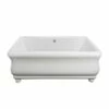 MTI Baths Parisian 2 With Bun Feet Dolomatte Sculpted Finish Freestanding Soaker - White (72X40) -Bathroom Supplies Sales 2024 MTI 178CDM