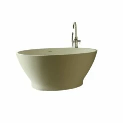 MTI Baths Alissa Sculpturestone Freestanding/Undermount Air Bath - Matte White (61X36)